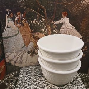 Crate & Barrel White Thick Bowls,Ceramic 🥣 Set of 4 Soup/Salad Bowls.🍜🥗 🇵🇹